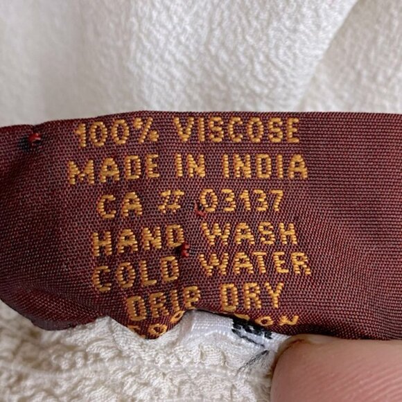 Vintage Y2K Meadow Lane Cream Embroidered Babydoll Spaghetti Strap Tank Top M - Picture 4 of 13